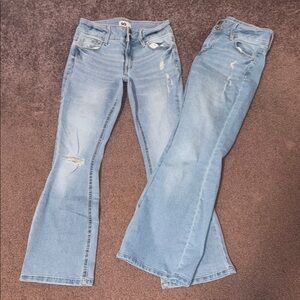 SO Light Blue Distressed flare Jeans size 12